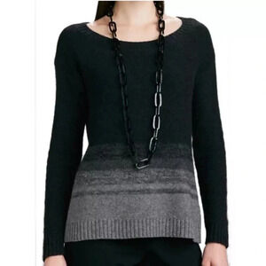 Eileen Fisher Black Ombré Tunic Sweater